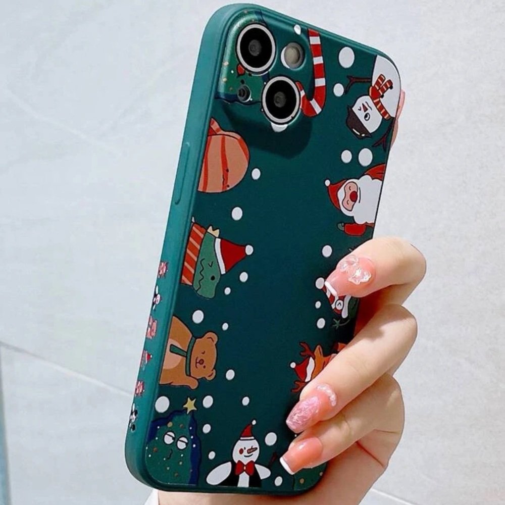 iPhone 13 Pro Max Christmas print trim phone case